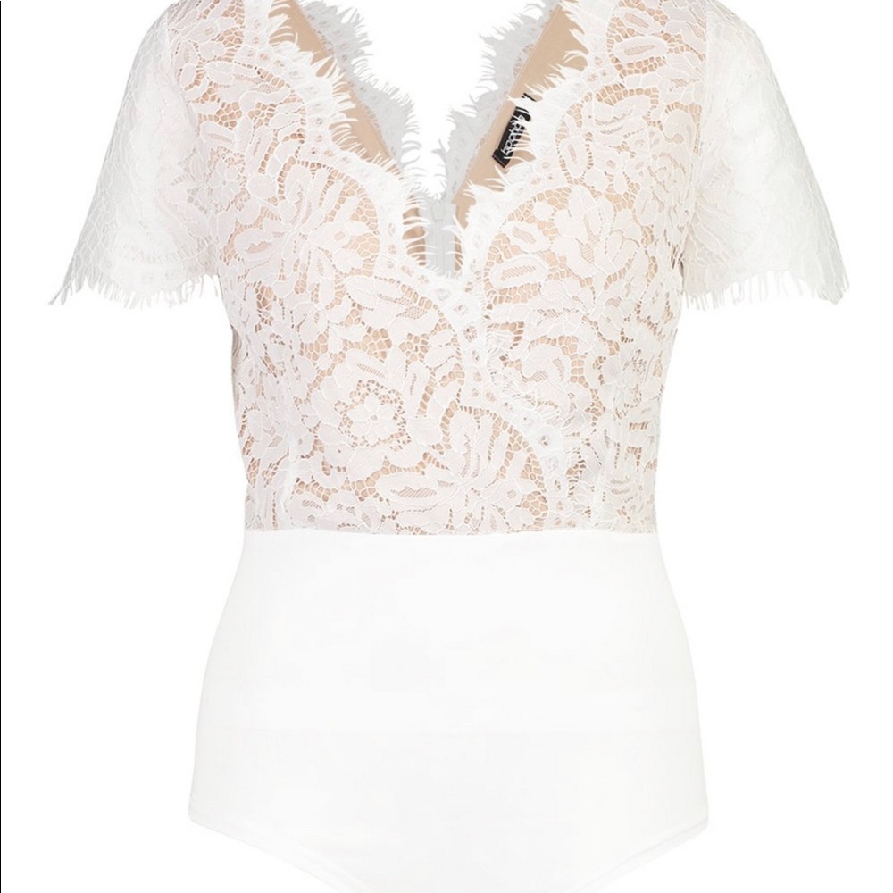 White, Lace Bodysuit